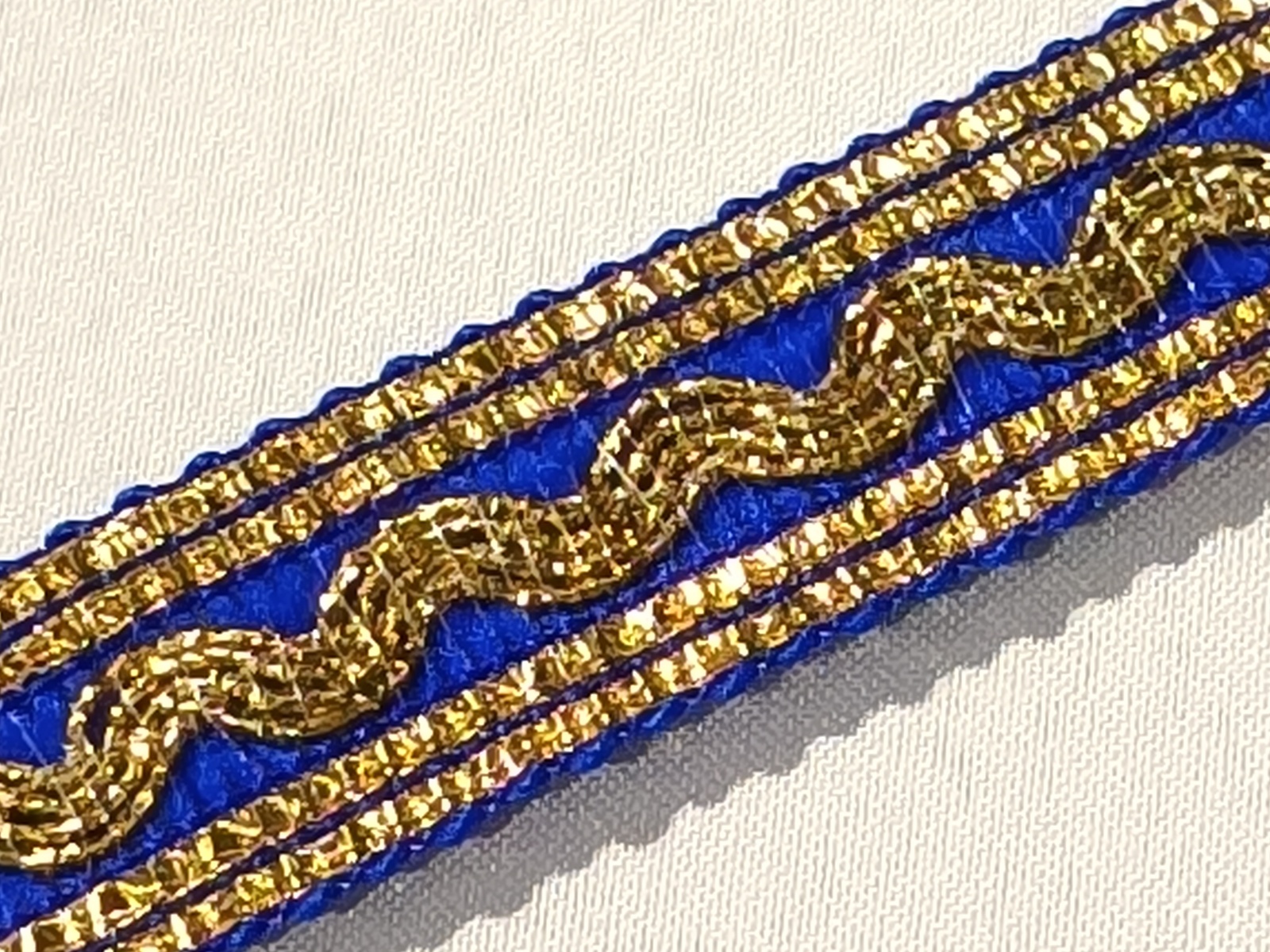 Pasamanería Laminado  Azul/ oro