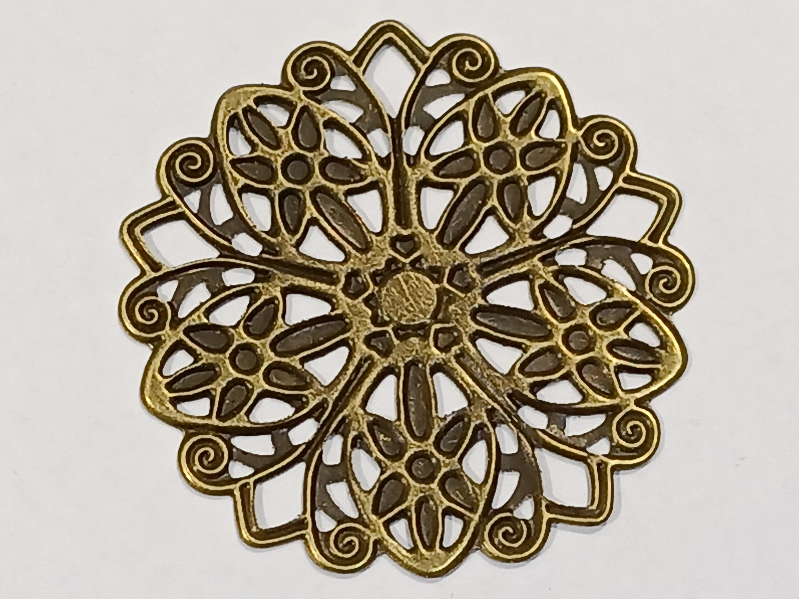 Chapa Circular Medieval Copo Oro Envejecido